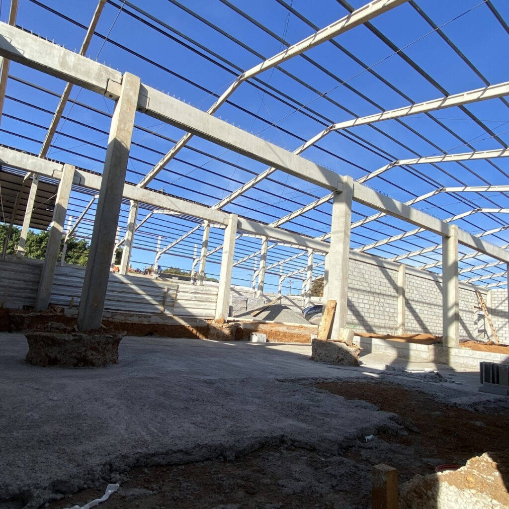 Estrutura pré-moldada de concreto sob medida